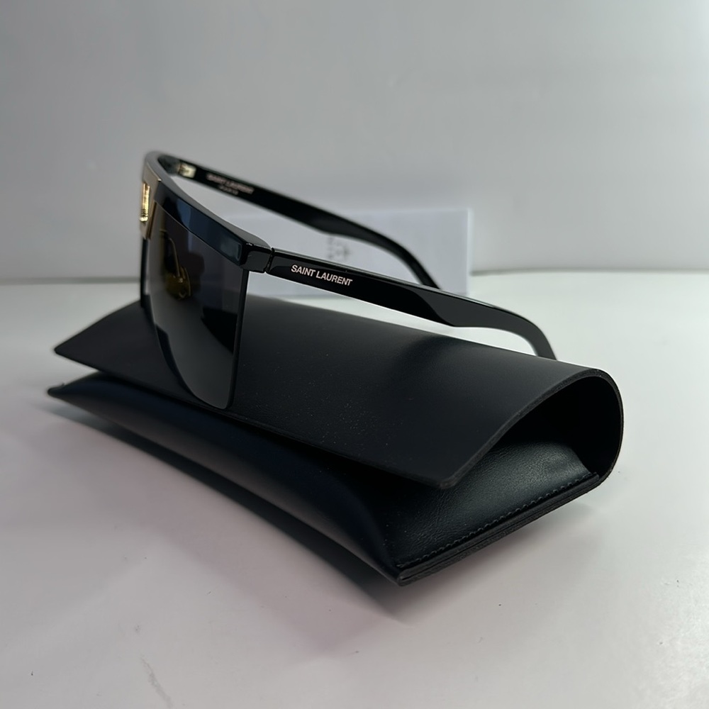 – New & Authentic Saint Laurent SL 537 PALACE Black Sunglasses - Picture 9 of 14